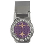 Purple and gold Money Clips (CZ) 