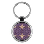 Purple and gold Key Chain (Round)