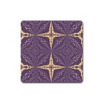 Purple and gold Square Magnet