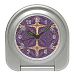 Purple and gold Travel Alarm Clock