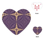 Purple and gold Playing Cards Single Design (Heart)