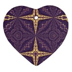 Purple and gold Heart Ornament (Two Sides)