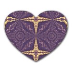 Purple and gold Heart Mousepads