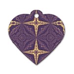 Purple and gold Dog Tag Heart (One Side)