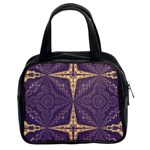 Purple and gold Classic Handbag (Two Sides)