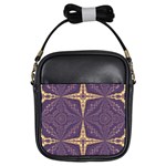 Purple and gold Girls Sling Bag