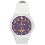 Purple and gold Round Plastic Sport Watch (M)