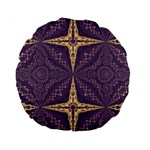 Purple and gold Standard 15  Premium Round Cushions