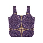 Purple and gold Full Print Recycle Bag (S)