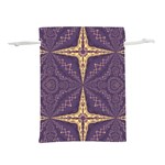 Purple and gold Lightweight Drawstring Pouch (M)