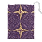 Purple and gold Drawstring Pouch (4XL)