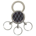 Black Pearls 3-Ring Key Chain