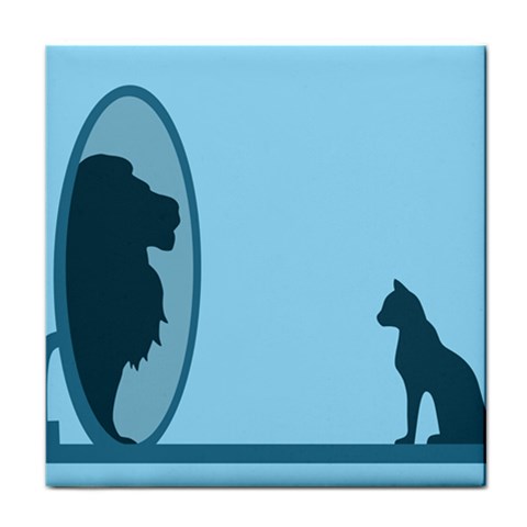 Cat Mirror Lion Face Towel from ArtsNow.com Front