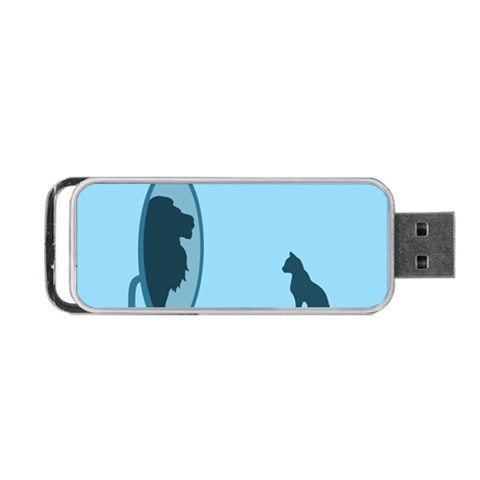 Cat Mirror Lion Portable USB Flash (Two Sides) from ArtsNow.com Front