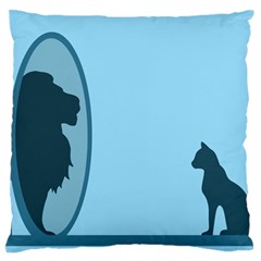 Cat Mirror Lion Standard Flano Cushion Case (Two Sides) from ArtsNow.com Front