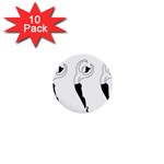 Classical Ballet Dancers 1  Mini Buttons (10 pack) 