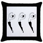 Classical Ballet Dancers Throw Pillow Case (Black)