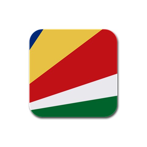 Seychelles flag Rubber Square Coaster (4 pack)  from ArtsNow.com Front