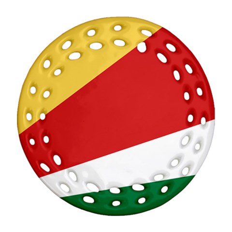 Seychelles flag Ornament (Round Filigree) from ArtsNow.com Front