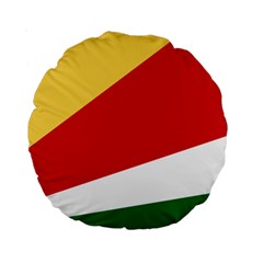 Seychelles flag Standard 15  Premium Round Cushions from ArtsNow.com Front