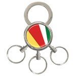 Seychelles-flag12 3-Ring Key Chain