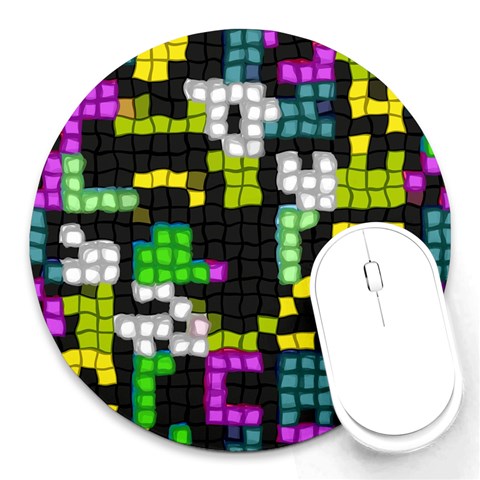 Drawn squares                                                     Round Mousepad from ArtsNow.com Front