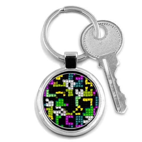 Drawn squares                                                     Key Chain (Round) from ArtsNow.com Front