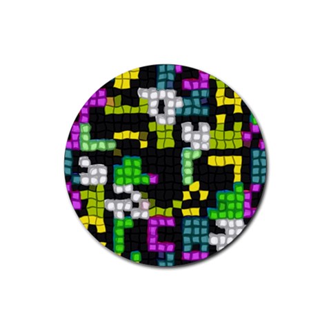 Drawn squares                                                     Rubber Coaster (Round) from ArtsNow.com Front