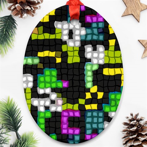Drawn squares                                                     Ornament (Oval) from ArtsNow.com Front