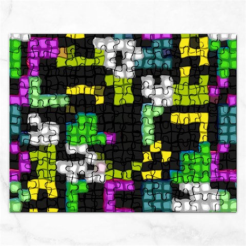 Drawn squares                                                     Jigsaw Puzzle (Rectangular) from ArtsNow.com Front