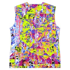 Green blue texture                                                   Women s Button Up Puffer Vest from ArtsNow.com Back