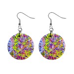 Green blue texture                                                      1  Button Earrings