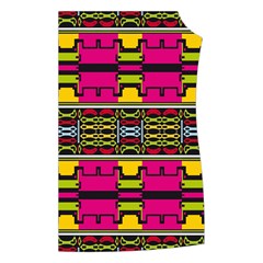 Pink yellow green shapes                                                    Women s Button Up Puffer Vest from ArtsNow.com Front Left