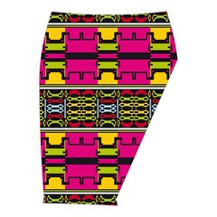 Pink yellow green shapes                                                      Midi Wrap Pencil Skirt from ArtsNow.com  Front Right 