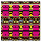 Pink yellow green shapes                                                       Satin Scarf