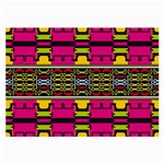 Pink yellow green shapes                                                       Large Glasses Cloth