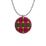Pink yellow green shapes                                                       1  Button Necklace