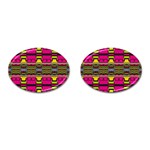 Pink yellow green shapes                                                       Cufflinks (Oval)