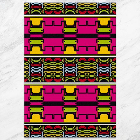 Pink yellow green shapes                                                       Canvas 12  x 18  from ArtsNow.com 11.88 x17.36  Canvas - 1