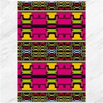 Pink yellow green shapes                                                       Canvas 12  x 18 