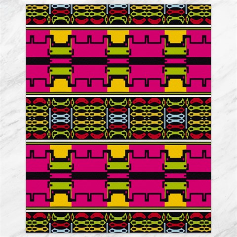 Pink yellow green shapes                                                       Canvas 16  x 20  from ArtsNow.com 15.75 x19.29  Canvas - 1