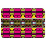 Pink yellow green shapes                                                       Large Doormat