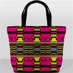 Pink yellow green shapes                                                       Bucket Bag