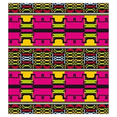 Pink yellow green shapes                                                       Drawstring Pouch from ArtsNow.com Front