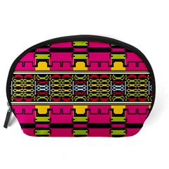 Pink yellow green shapes                                                       Accessory Pouch from ArtsNow.com Back