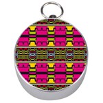 Pink yellow green shapes                                                       Silver Compass