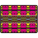 Pink yellow green shapes                                                      Fleece Blanket