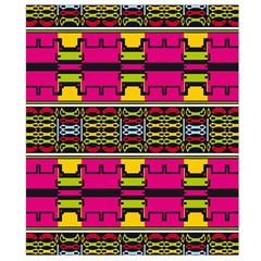 Pink yellow green shapes                                                    Belt Pouch Bag (Large) from ArtsNow.com Back Strap