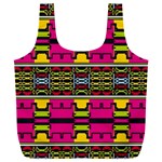 Pink yellow green shapes                                                  Full Print Recycle Bag (XXL)