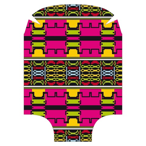 Pink yellow green shapes                                                   Luggage Cover (Medium) from ArtsNow.com Front